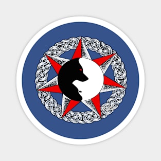 Wolf Star Cherokee Celtic Shield Magnet